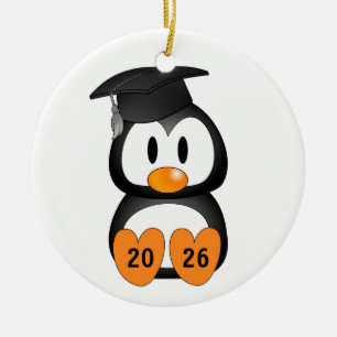 Anpassbarer Absolvent-Pinguin Keramik Ornament