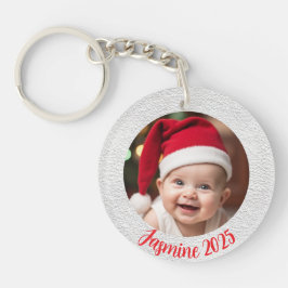 Anpassbarer Acrylkreis Baby erstes Weihnachten Schlüsselanhänger