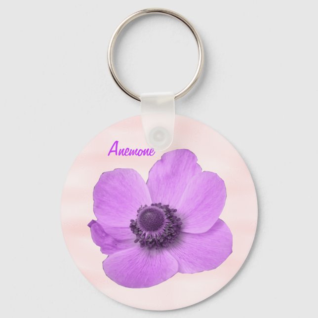 Anpassbarer Anemone-Schlüsselanhänger für Girly Pi Schlüsselanhänger (Vorderseite)