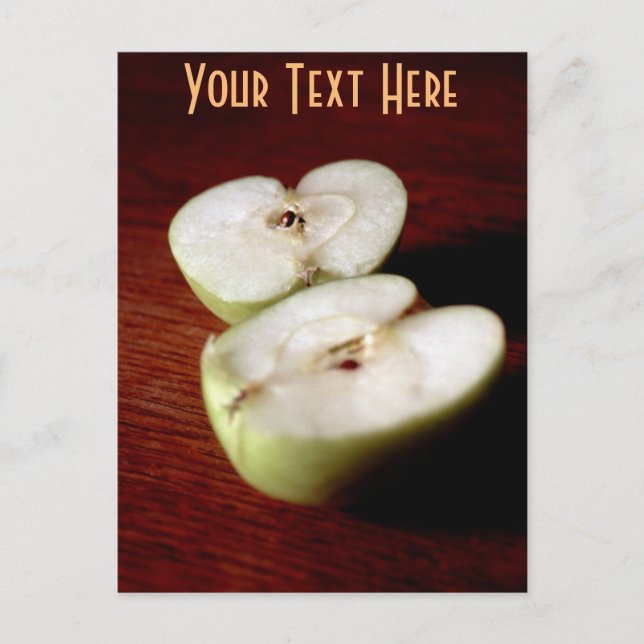 Anpassbarer Apfel Postkarte (Vorderseite)
