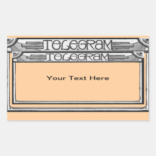 Anpassbarer Art Deco Steampunk Telegram Sticker