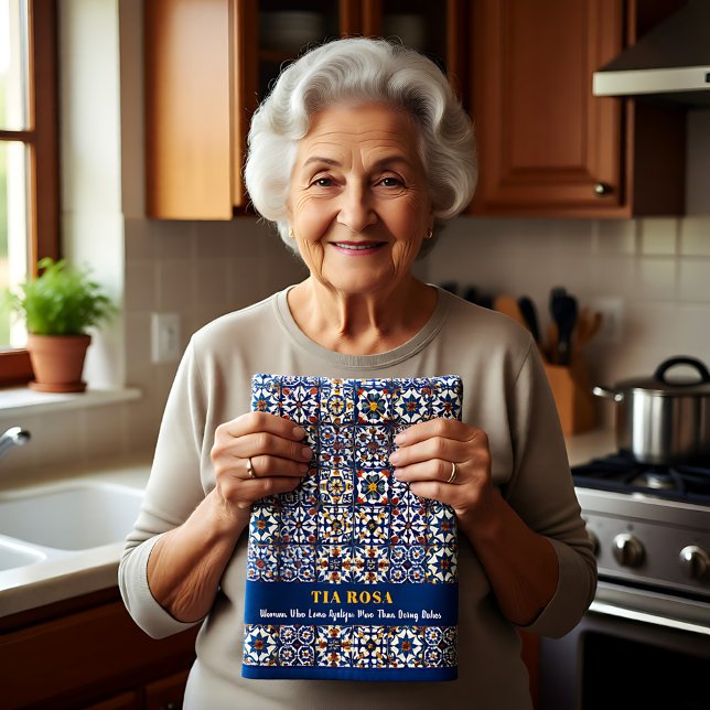Anpassbarer Azulejo Sass Geschirrtuch (Customizable Azulejo Sass Kitchen Towel)