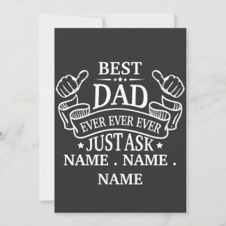 Anpassbarer bester Vater je nur den Namen des Kind Einladung