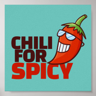 Anpassbarer Chili für scharfe Stoffe Poster