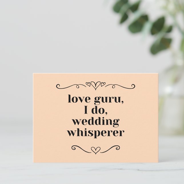 Anpassbarer Eventplaner für Hochzeiten Visitenkarte (Love guru wedding whisperer event planner business cards)