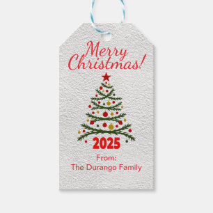 Anpassbarer Festlicher Weihnachtsbaum Weihnachtsfe Geschenkanhänger