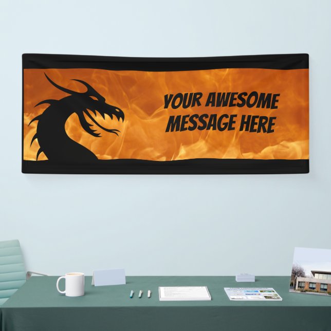 Anpassbarer Feuerdrache Banner (Messe)