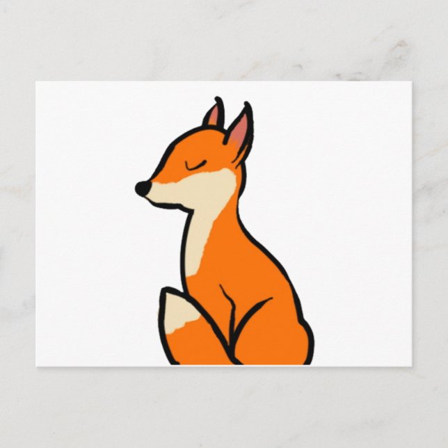 Anpassbarer Fox Postkarte (Vorderseite)