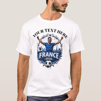 Anpassbarer Frankreich Fußball-Mannschafts-Anhänge T-Shirt
