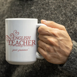 Anpassbarer frecher Becher für Englischlehrer Kaffeetasse