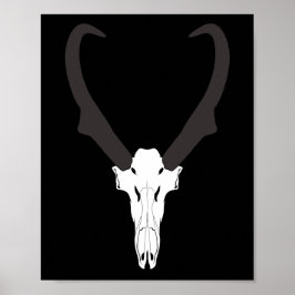 Anpassbarer Gabelbock-Schädel Poster