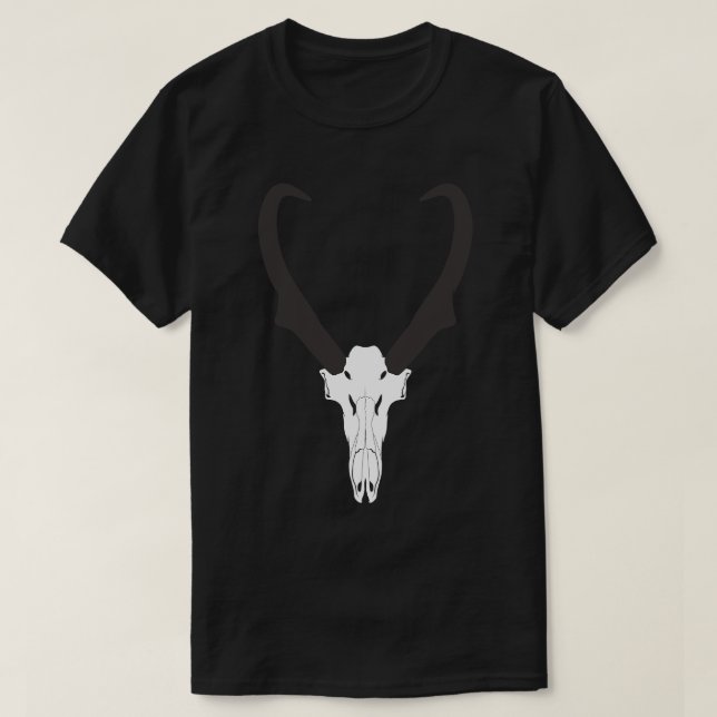 Anpassbarer Gabelbock-Schädel T-Shirt (Design vorne)
