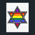 Anpassbarer Gay Pride Rainbow Star von David Postkarte<br><div class="desc">Anpassbarer Gay Pride Rainbow Star von David</div>