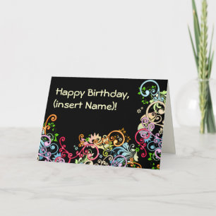 Anpassbarer Geburtstag Karte