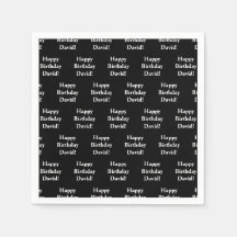 Anpassbarer glücklicher Geburtstagstext | Schwarz/