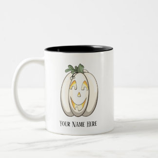 Anpassbarer „Gourdy The Pumpkin“-Becher Zweifarbige Tasse