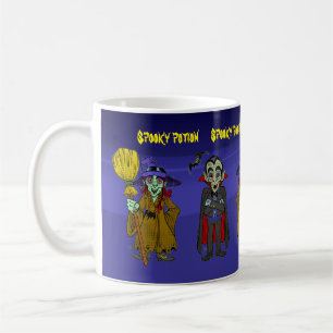 Anpassbarer Halloweentränke Hexenassistent Cartoon Kaffeetasse