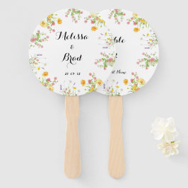 Anpassbarer Händefan für Hochzeiten - bearbeitbare Fächer