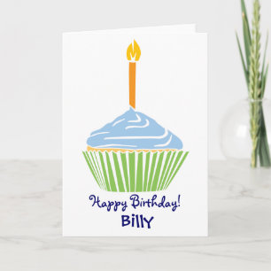 Anpassbarer Happy Birthday Cupcake Karte
