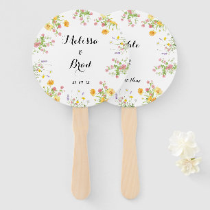 Anpassbarer Hochzeitshandfächer - Bearbeitbarer Te Fächer