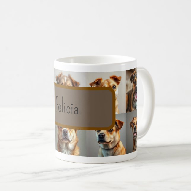 Anpassbarer Hund Kaffeetasse (VorderseiteRechts)
