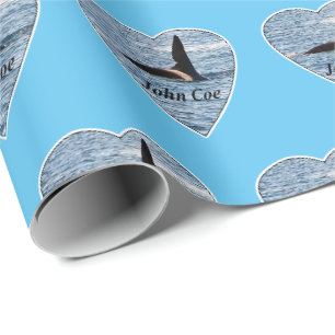 Anpassbarer John Coe Orca Killerwal Blau Geschenkpapier