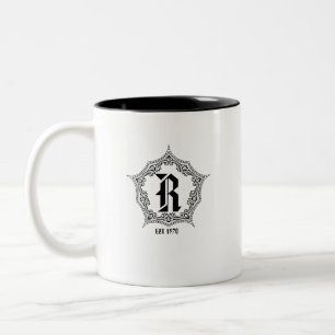 Anpassbarer Klassischer Rahmen Vintage Diner Resta Zweifarbige Tasse