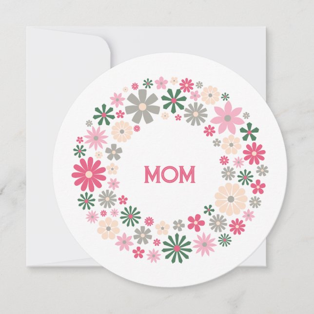 Anpassbarer Kreis der Freude (Fusion) - Muttertag Karte (Vorderseite)