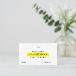 Anpassbarer Lean Six Sigma Yellow Belt Visitenkarte