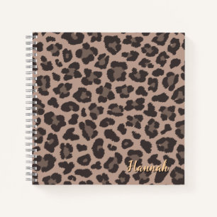 Anpassbarer Leoparddruck Notizbuch