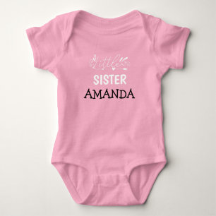 Anpassbarer Little Sister Baby Name Kleinkind Mädc Strampler
