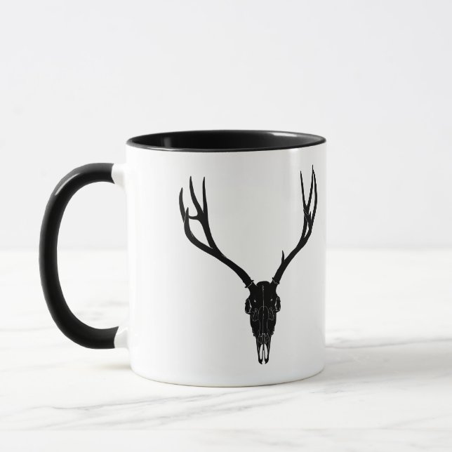 Anpassbarer Maultierhirsch-Schädel Tasse (Links)