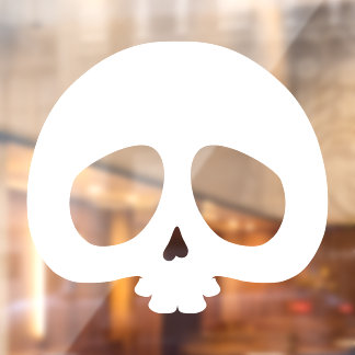 Anpassbarer Mini-Totenkopf Fensteraufkleber