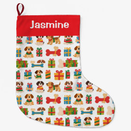 Anpassbarer minimaler bunter Weihnachtsbaum-Hausti Großer Weihnachtsstrumpf