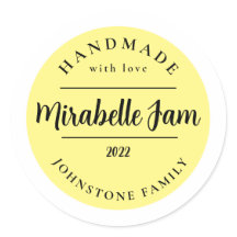 Anpassbarer Mirabelle-Marmelade-Aufkleber