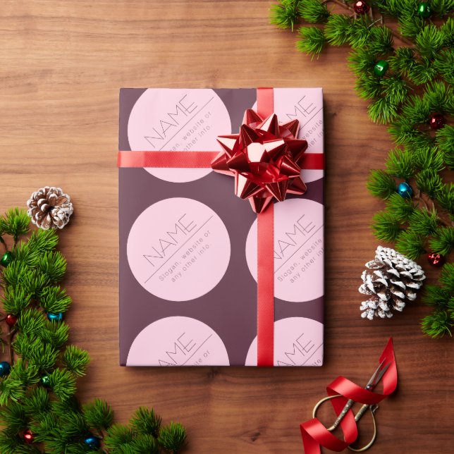 Anpassbarer moderner Text mit Rand Geschenkpapier (Feiertagsgeschenk)