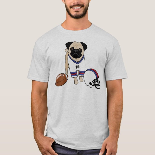 Anpassbarer Mops T-Shirt (Vorderseite)