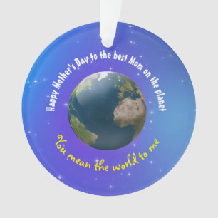 Anpassbarer Muttertag novelty Erde Ornament