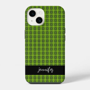 Anpassbarer Name Kiwi Fruchtmuster iPhone 14 Hülle