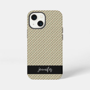 Anpassbarer Name Leoparden-Skin-Muster iPhone 13 Mini Hülle