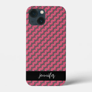 Anpassbarer Name Nahtlose Blumenmuster Case-Mate iPhone Hülle