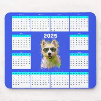 Anpassbarer Niedlicher Westie-Dog-Kalender Mousepad
