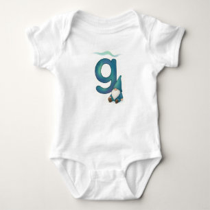 Anpassbarer Nordlichter Buchstabe G Nordic Gnom Baby Strampler