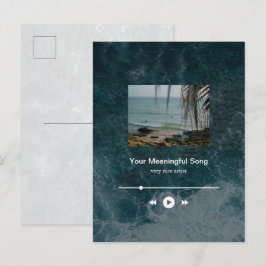 Anpassbarer Ozean-Musikplayer-Ästhetik Postkarte