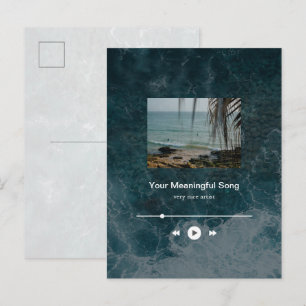 Anpassbarer Ozean-Musikplayer-Ästhetik Postkarte