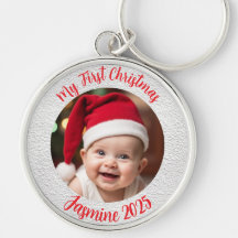 Anpassbarer Premium-Kreis Baby erstes Weihnachten