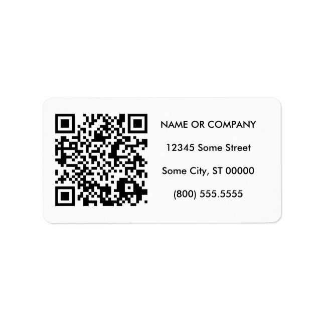 anpassbarer QR-Code Adressaufkleber (Vorne)