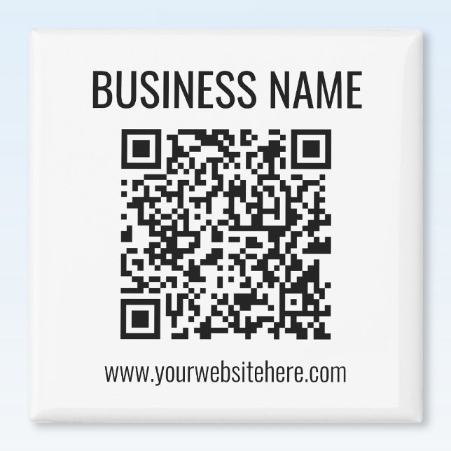 Anpassbarer QR-Code & Firmenname Magnet (Von Creator hochgeladen)