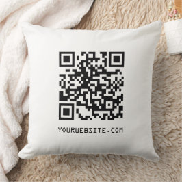 Anpassbarer QR-Code Ihr Webseitenlink Kissen