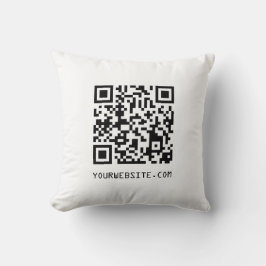 Anpassbarer QR-Code Ihr Webseitenlink Kissen
